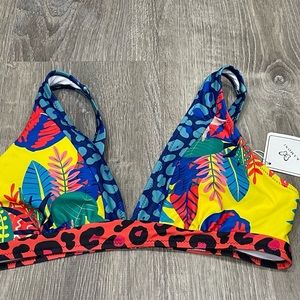 New Kamoni Tropical Bikini Top Medium J44